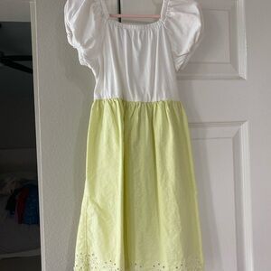 GAP White and Light Yellow Kids Dress